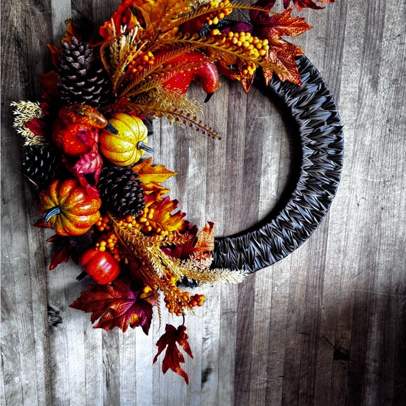 Thanksgiving Wreath, Fall Wreath, Autumn Wreath,Gourd Wreath, Squash Wreath - Picture 3 of 3